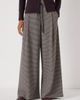 Hush Hush Check Wide Leg Jersey Pants - 1