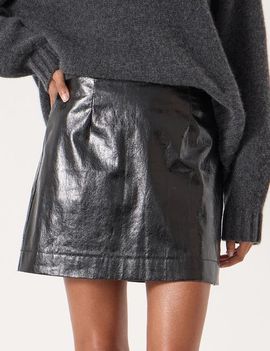 Hush Hush Crackle Patent Mini Skirt