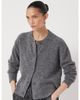 Hush Hush Crew Neck Boxy Wool Blend Cardigan - 1