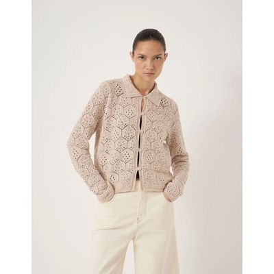 Hush Hush Crochet Cotton Long Sleeve Cardigan