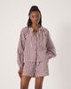 Hush Hush Elsa Gathered Gingham Beach Shirt - 1