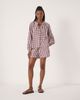 Hush Hush Elsa Gathered Gingham Beach Shirt - 3