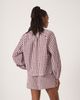 Hush Hush Elsa Gathered Gingham Beach Shirt - 5