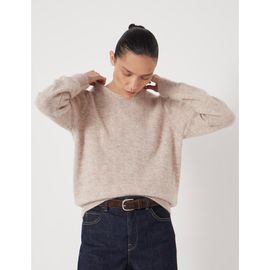 Hush Hush Gathered Shoulder Wool Blend Sweater