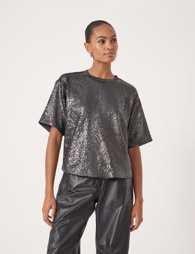 Hush Hush Holly Matte Sequin T-Shirt