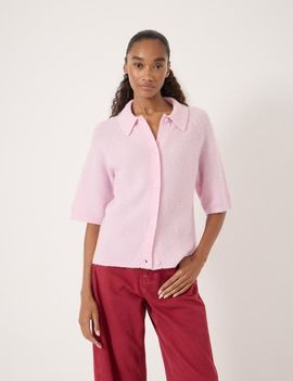 Hush Hush Jinny Wool Blend Short Sleeve Cardigan