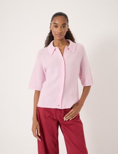 Hush Hush Jinny Wool Blend Short Sleeve Cardigan