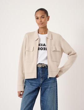 Hush Hush Knitted Zip Front Jacket