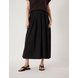 Hush Hush Maddie Pleated Cotton Voile Midi Skirt