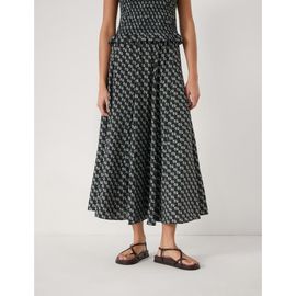 Hush Hush Mavi Godet Crinkle Midi Skirt