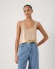 Hush Hush Metallic Scoop Neck Slub Vest - 1