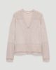 Hush Hush Pointelle Cotton V-Neck Sweater - 2