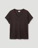 Hush Hush Rosalia Linen Blend V-Neck T-Shirt - 2
