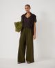 Hush Hush Rosalia Linen Blend V-Neck T-Shirt - 3