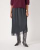 Hush Hush Satin Asymmetric Lace Trim Skirt - 1
