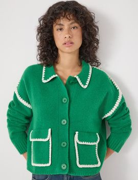 Hush Hush Wool Blend Whipstitch Trim Shirt Jacket
