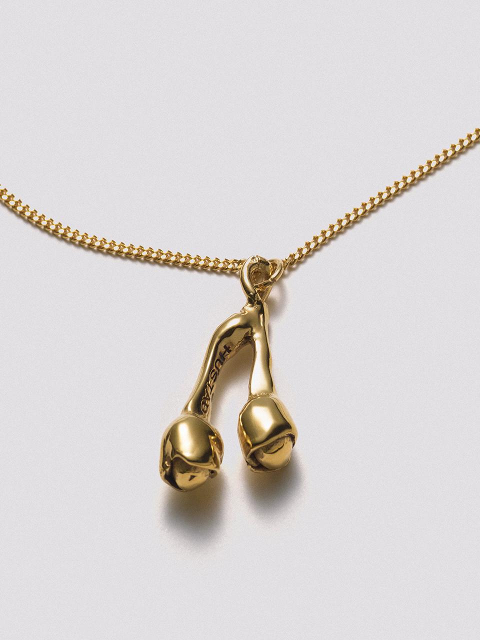 Hustad Handcrafted Premium Flower Ball Necklace [Gold] (237)