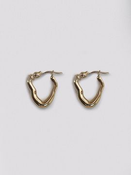 Hustad Sterling Silver Gold Plated Hook Hoop Earring (232)