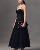 Hutch Amara Corset Pleated Tulle Drop-Waist Fit & Flare Midi Dress - 4