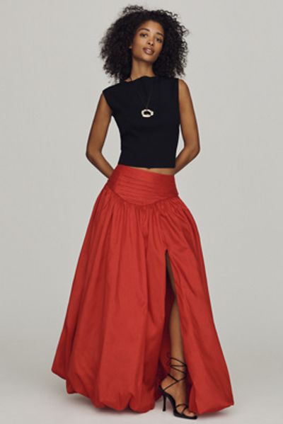 Hutch Bubble-Hem Maxi Skirt