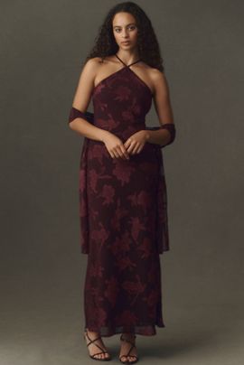 Hutch Burnout Scarf Slip Dress