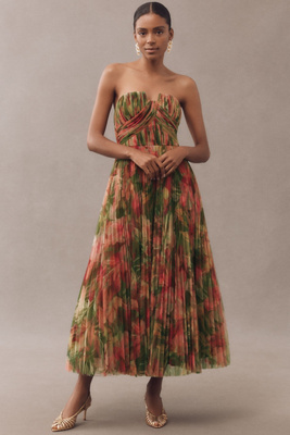 hutch corene strapless floral tulle a line midi dress gown – The Corene dress from Hutch features an A Hutch | Dresses | Hutch