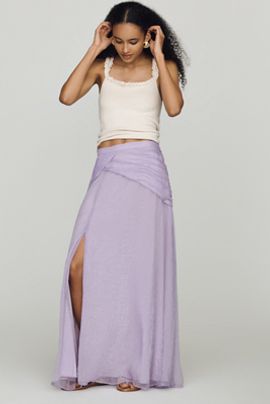 Hutch Draped Chiffon Maxi Skirt