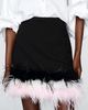 Hutch Faux Feather Trim Mini Skirt - 2