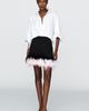 Hutch Faux Feather Trim Mini Skirt - 4