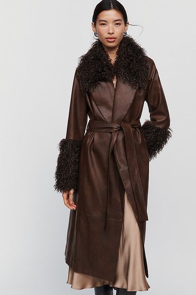 Hutch Faux Leather and Faux Fur Jacket