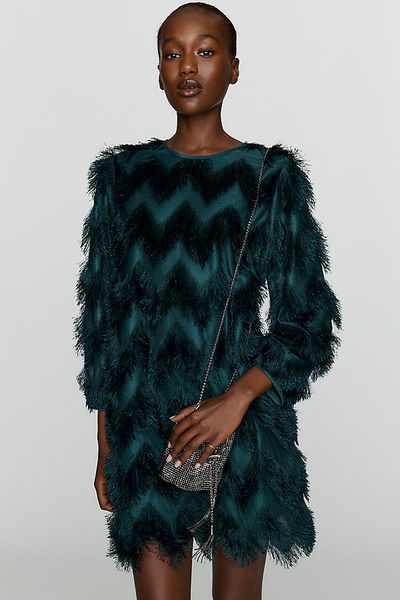 Hutch Fringed Chevron Dress