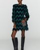 Hutch Fringed Chevron Dress - 4