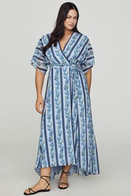 Hutch Gemma 100% Cotton Wrap Midi Dress