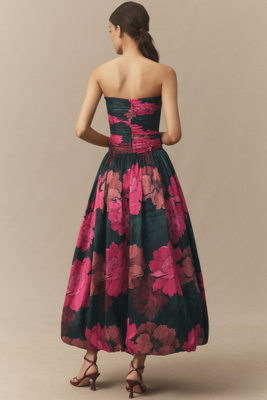 hutch strapless drop-waist maxi dress Hutch Carmel Strapless Belted Drop-Waist Maxi Dress