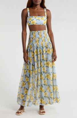 Hutch Hutch Smocked Cover-Up Maxi Skirt