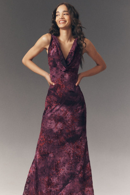 knee length dresses for ladies Oh-So-Chic Floral Velvet Burnout Midi Dress main image 1
