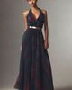 Hutch Liona Halter V-Neck Tulle Maxi Dress - 1