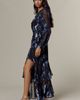 Hutch Long-Sleeve V-Neck Wrap Midi Dress - 3