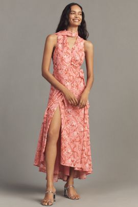 Hutch Oster Wrap Scarf Midi Dress