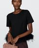 Hutch Ponte & Faux Feather Trim Top - 1
