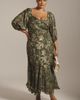 Hutch Printed Twist-Front Puff-Sleeve Ruffle-Hem Dress - 1