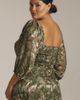 Hutch Printed Twist-Front Puff-Sleeve Ruffle-Hem Dress - 4