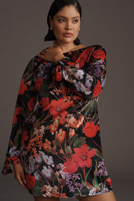 hutch long-sleeve velvet mini dress shelby dress