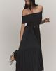 Hutch Stockton Off-Shoulder Satin Maxi Dress - 1