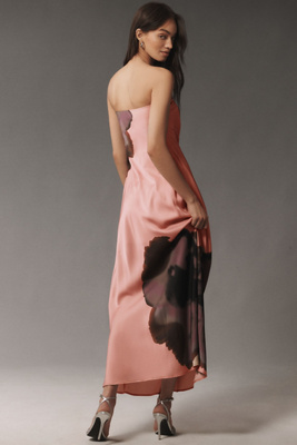 chinese dress ladies Ila Brice One Shoulder Satin Maxi Dress in Blue