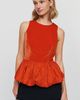 Hutch Velvet Peplum Top - 1