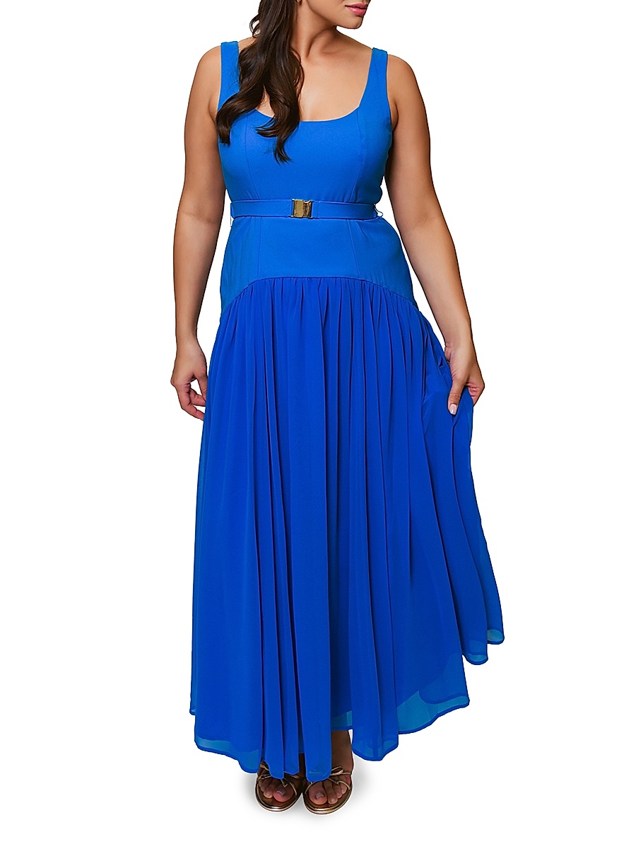 sachin and babi light blue dress Strapless Printed Maxi Dress For Women - BoHo Bandeau Pleated Drop Waist  Long Sundress - Summer Garden Party 2026