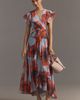 Hutch Zola Short-Sleeve Ruffle Wrap Midi Dress - 1