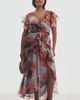 Hutch Zola Short-Sleeve Ruffle Wrap Midi Dress - 4