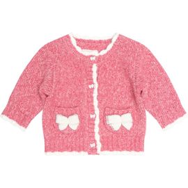 Huxbaby Huxbaby Berry 3D Bow Scalloped Cardi